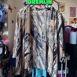 Chic Animal Print Cardigan